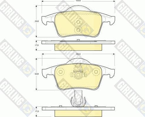 Girling 6113892 - Kit pastiglie freno, Freno a disco autozon.pro