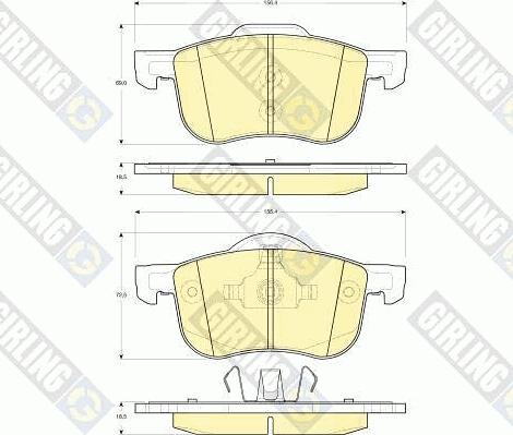 Girling 6113882 - Kit pastiglie freno, Freno a disco autozon.pro