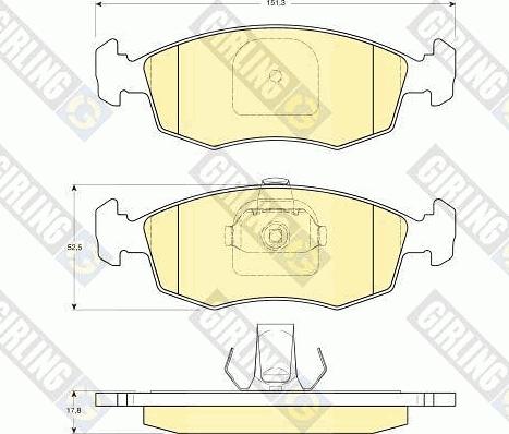 Girling 6113832 - Kit pastiglie freno, Freno a disco autozon.pro