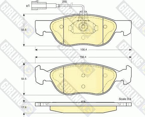 Girling 6113872 - Kit pastiglie freno, Freno a disco autozon.pro