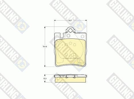 Girling 6113342 - Kit pastiglie freno, Freno a disco autozon.pro