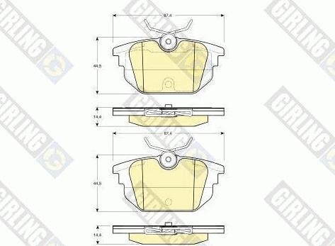 Girling 6113331 - Kit pastiglie freno, Freno a disco autozon.pro