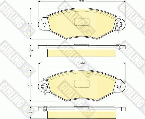 Girling 6113213 - Kit pastiglie freno, Freno a disco autozon.pro