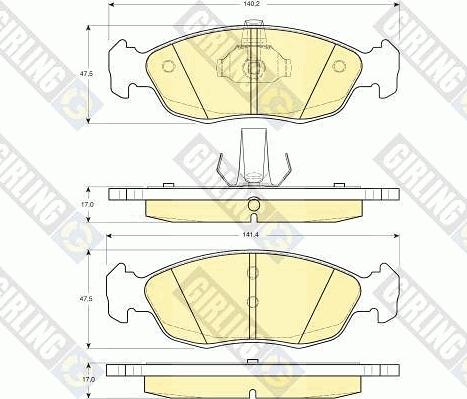 Girling 6113222 - Kit pastiglie freno, Freno a disco autozon.pro