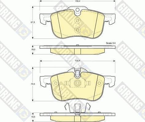 Girling 6113742 - Kit pastiglie freno, Freno a disco autozon.pro