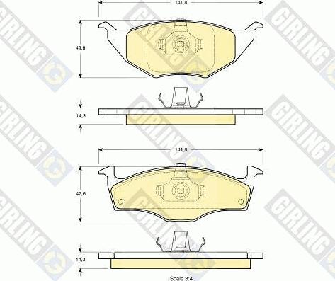 Girling 6113752 - Kit pastiglie freno, Freno a disco autozon.pro