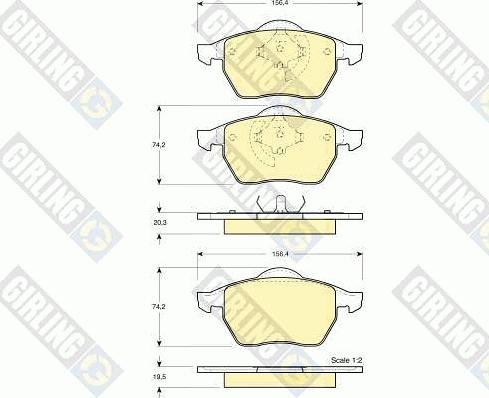 Girling 6113762 - Kit pastiglie freno, Freno a disco autozon.pro