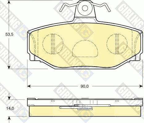 Girling 6113771 - Kit pastiglie freno, Freno a disco autozon.pro