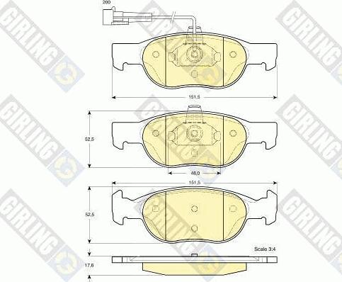 Girling 6112912 - Kit pastiglie freno, Freno a disco autozon.pro