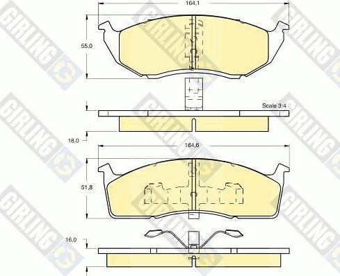 Girling 6112443 - Kit pastiglie freno, Freno a disco autozon.pro