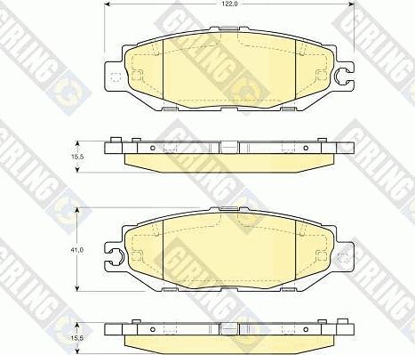 Girling 6112409 - Kit pastiglie freno, Freno a disco autozon.pro