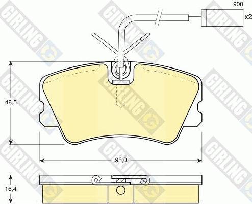 Girling 6112511 - Kit pastiglie freno, Freno a disco autozon.pro