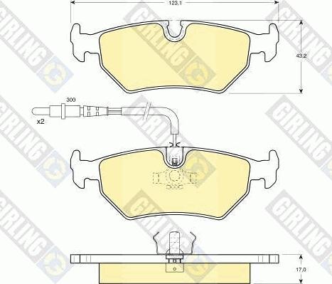 Girling 6112582 - Kit pastiglie freno, Freno a disco autozon.pro