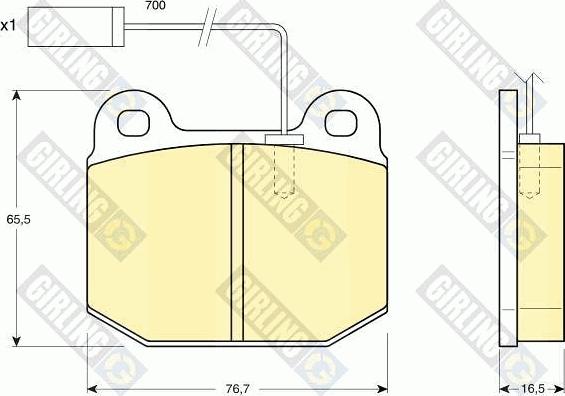 Girling 6112532 - Kit pastiglie freno, Freno a disco autozon.pro