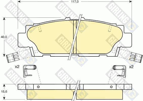 Girling 6112579 - Kit pastiglie freno, Freno a disco autozon.pro