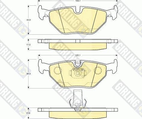 Girling 6112652 - Kit pastiglie freno, Freno a disco autozon.pro