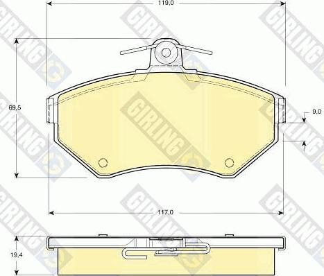 Girling 6112661 - Kit pastiglie freno, Freno a disco autozon.pro