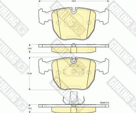 Girling 6112612 - Kit pastiglie freno, Freno a disco autozon.pro