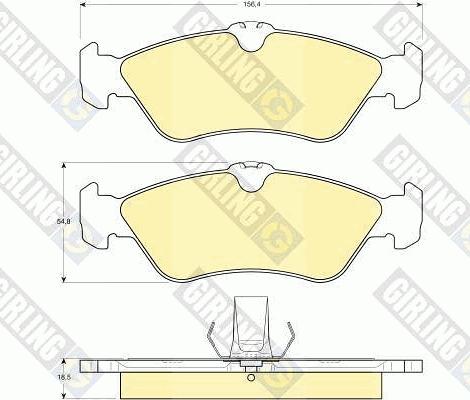 Girling 6112632 - Kit pastiglie freno, Freno a disco autozon.pro