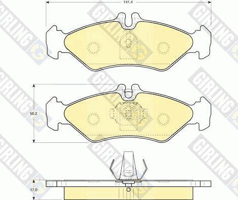 Girling 6112622 - Kit pastiglie freno, Freno a disco autozon.pro