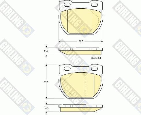 Girling 6112096 - Kit pastiglie freno, Freno a disco autozon.pro