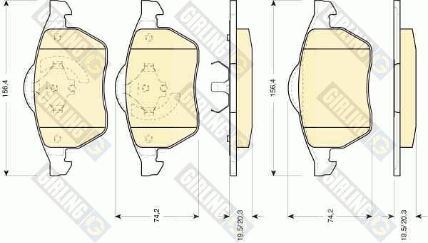 Girling 6112002 - Kit pastiglie freno, Freno a disco autozon.pro