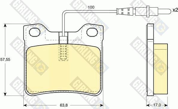 Girling 6112892 - Kit pastiglie freno, Freno a disco autozon.pro