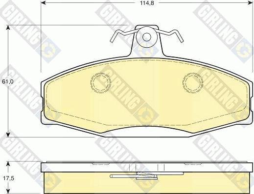 Girling 6112801 - Kit pastiglie freno, Freno a disco autozon.pro