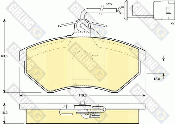 Girling 6112811 - Kit pastiglie freno, Freno a disco autozon.pro