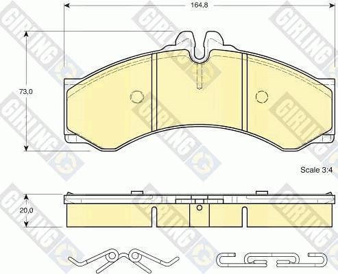 Girling 6112889 - Kit pastiglie freno, Freno a disco autozon.pro