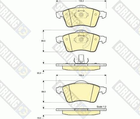 Girling 6112822 - Kit pastiglie freno, Freno a disco autozon.pro