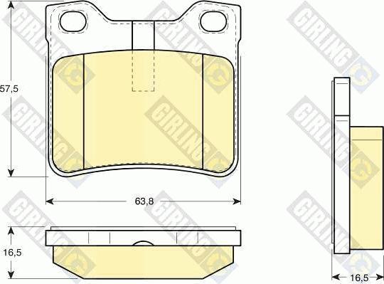 Girling 6112762 - Kit pastiglie freno, Freno a disco autozon.pro