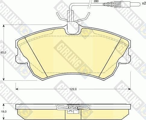 Girling 6112701 - Kit pastiglie freno, Freno a disco autozon.pro