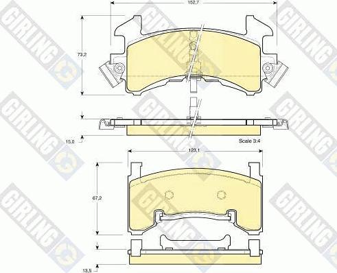 Girling 6112723 - Kit pastiglie freno, Freno a disco autozon.pro