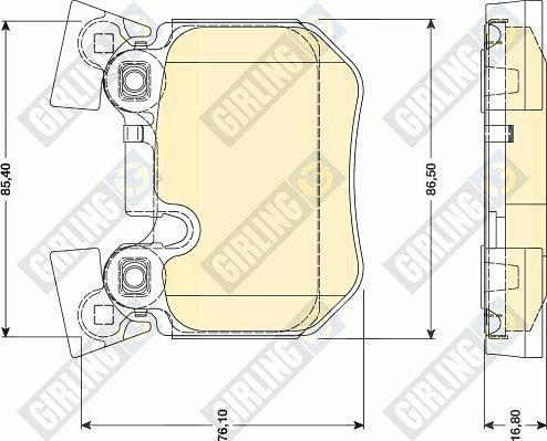 Girling 6117959 - Kit pastiglie freno, Freno a disco autozon.pro