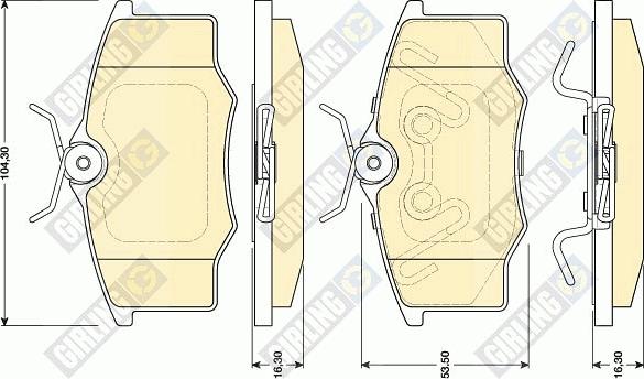 Girling 6117591 - Kit pastiglie freno, Freno a disco autozon.pro