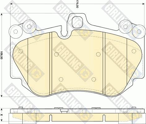 Girling 6117649 - Kit pastiglie freno, Freno a disco autozon.pro