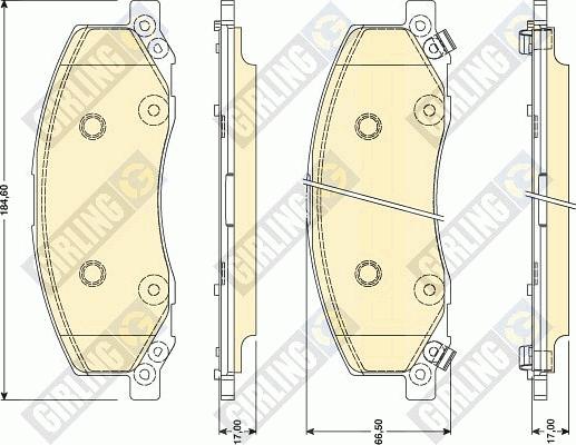 Girling 6117811 - Kit pastiglie freno, Freno a disco autozon.pro