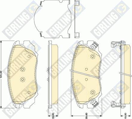 Girling 6117829 - Kit pastiglie freno, Freno a disco autozon.pro