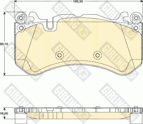 Girling 6117349 - Kit pastiglie freno, Freno a disco autozon.pro