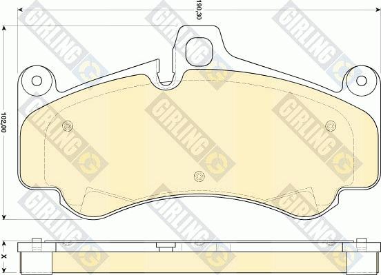 Girling 6117799 - Kit pastiglie freno, Freno a disco autozon.pro