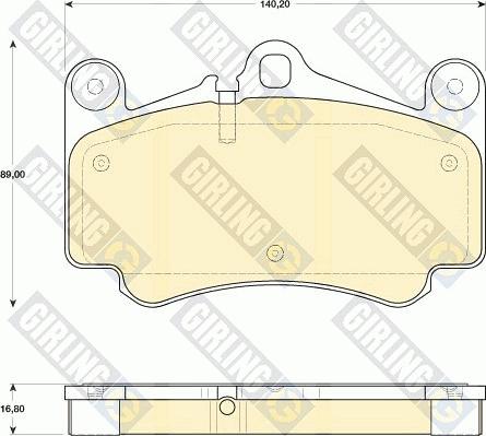 Girling 6117789 - Kit pastiglie freno, Freno a disco autozon.pro