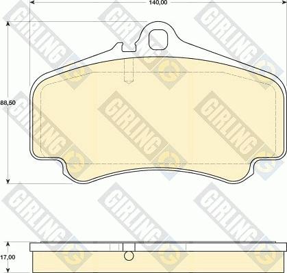 Girling 6117779 - Kit pastiglie freno, Freno a disco autozon.pro