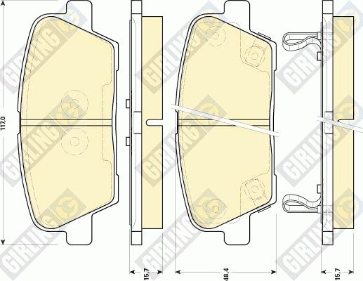 Girling 6134999 - Kit pastiglie freno, Freno a disco autozon.pro