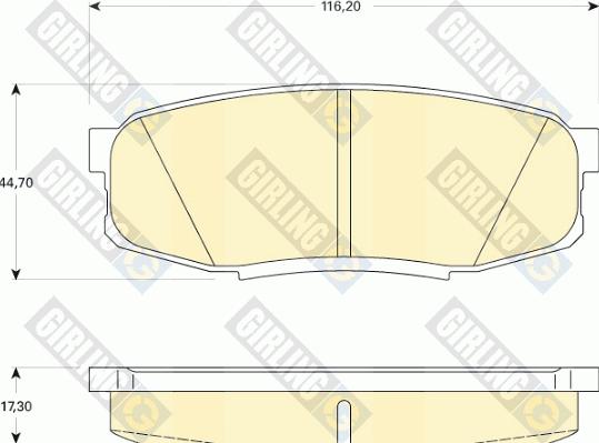 Girling 6134919 - Kit pastiglie freno, Freno a disco autozon.pro