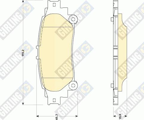 Girling 6134979 - Kit pastiglie freno, Freno a disco autozon.pro