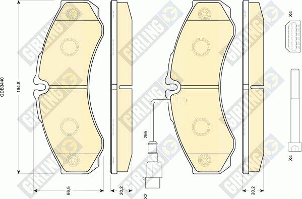 Girling 6134409 - Kit pastiglie freno, Freno a disco autozon.pro