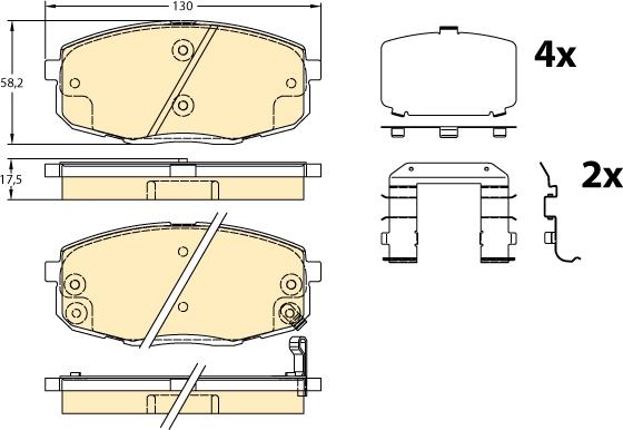 Girling 6134509 - Kit pastiglie freno, Freno a disco autozon.pro