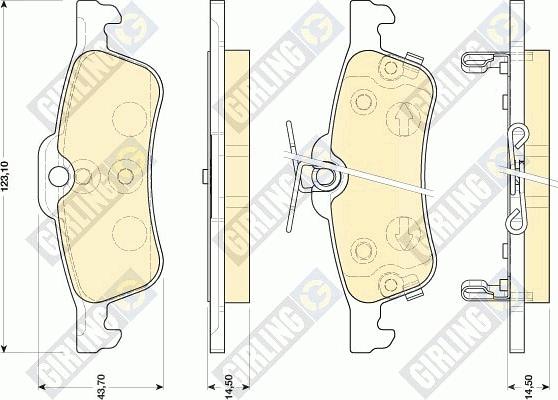 Girling 6134582 - Kit pastiglie freno, Freno a disco autozon.pro