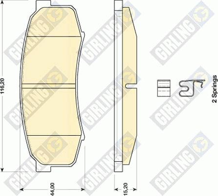 Girling 6134649 - Kit pastiglie freno, Freno a disco autozon.pro